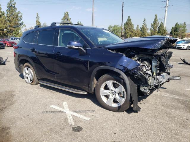 5TDZZRAH1MS516571 - 2021 TOYOTA HIGHLANDER L BLUE photo 4