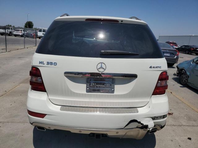4JGBB8GB6AA622974 - 2010 MERCEDES-BENZ ML 350 4MATIC WHITE photo 6