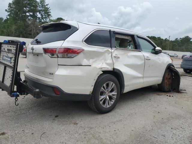 5TDKKRFH3FS089802 - 2015 TOYOTA HIGHLANDER XLE WHITE photo 3