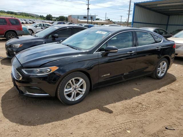 3FA6P0LU3JR286986 - 2018 FORD FUSION SE HYBRID BLACK photo 1