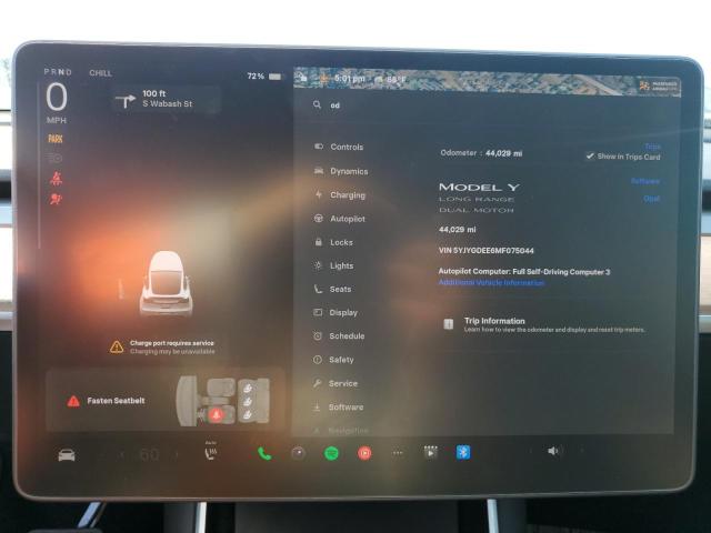 5YJYGDEE6MF075044 - 2021 TESLA MODEL Y WHITE photo 9