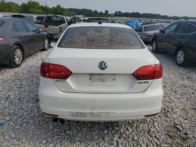 3VWLZ7AJ9BM003897 - 2011 VOLKSWAGEN JETTA SEL WHITE photo 6