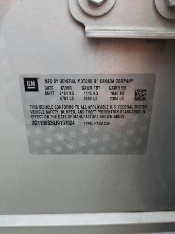 2G1105S39J9107024 - 2018 CHEVROLET IMPALA LT Сұр фото 12