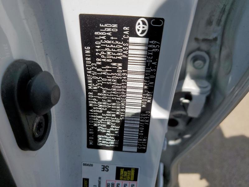 5YFB4MDE6PP013491 - 2023 TOYOTA COROLLA LE 白色 照片 13