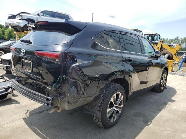 5TDGZRAH9NS107923 - 2022 TOYOTA HIGHLANDER XLE BLACK photo 3