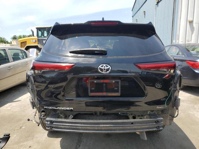 5TDGZRAH9NS107923 - 2022 TOYOTA HIGHLANDER XLE BLACK photo 6