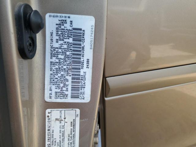 4T1BE32KX2U110765 - 2002 TOYOTA CAMRY LE TAN photo 12