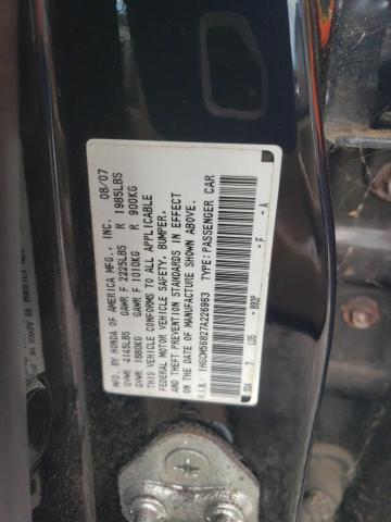 1HGCM56827A226963 - 2007 HONDA ACCORD EX BLACK photo 12