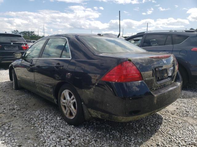 1HGCM56827A226963 - 2007 HONDA ACCORD EX BLACK photo 2