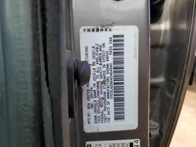 5Y2SL62864Z464840 - 2004 PONTIAC VIBE GRAY photo 12