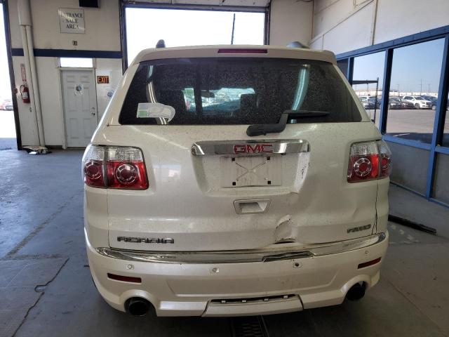 1GKKVTED5CJ311627 - 2012 GMC ACADIA DENALI WHITE photo 6