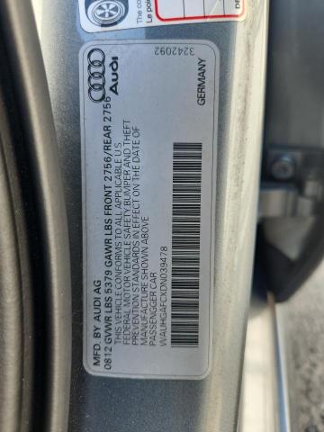 WAUHGAFCXDN039478 - 2013 AUDI A6 PRESTIGE ვერცხლისფერი ფოტო 12