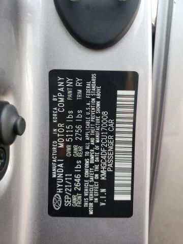 KMHGC4DF2CU170008 - 2012 HYUNDAI GENESIS 4.6L SILVER photo 13