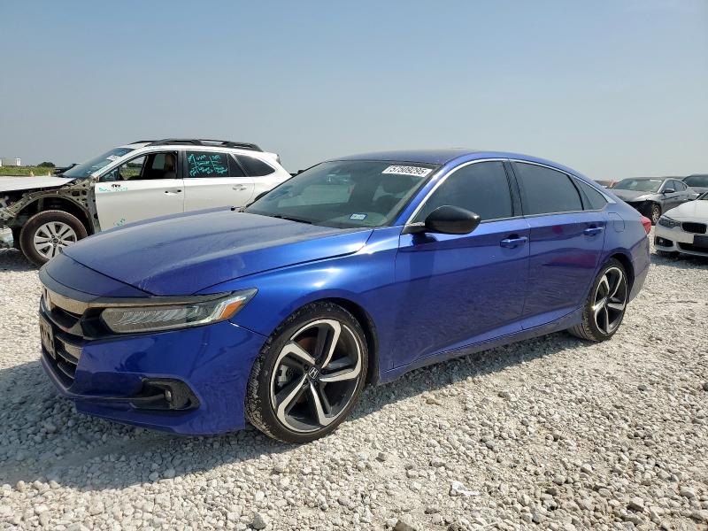 1HGCV2F32NA012889 - 2022 HONDA ACCORD SPORT Көк фото 2