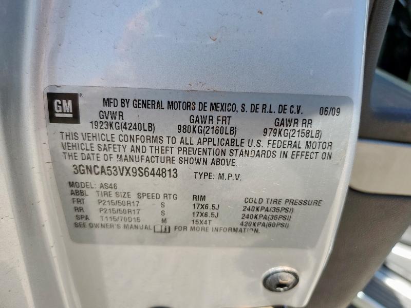 3GNCA53VX9S644813 - 2009 CHEVROLET HHR LT ვერცხლისფერი ფოტო 12