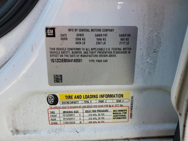 1G1ZC5EB8A4140581 - 2010 CHEVROLET MALIBU 1LT 白色 照片 12