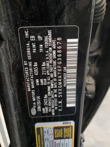 5XXGM4A76FG368678 - 2015 KIA OPTIMA LX BLACK photo 12