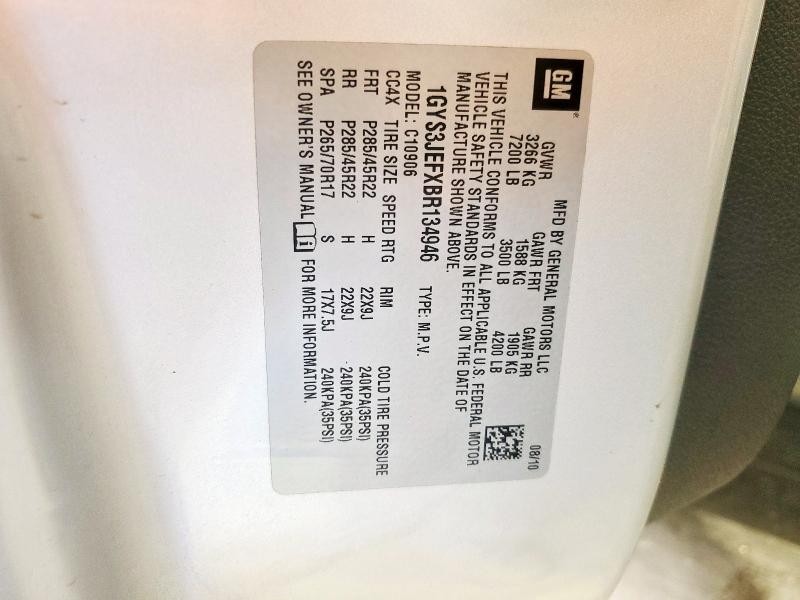 1GYS3JEFXBR134946 - 2011 CADILLAC ESCALADE ESV PREMIUM SILVER photo 13