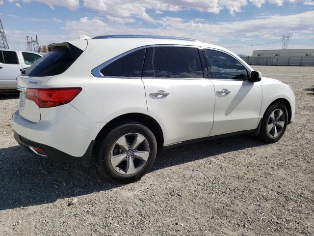 5FRYD3H27GB018374 - 2016 ACURA MDX WHITE photo 3