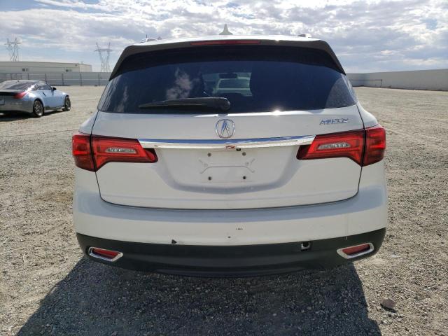 5FRYD3H27GB018374 - 2016 ACURA MDX WHITE photo 6