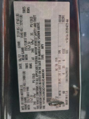 1FMCU9GD1HUE48830 - 2017 FORD ESCAPE SE 石墨色 照片 13