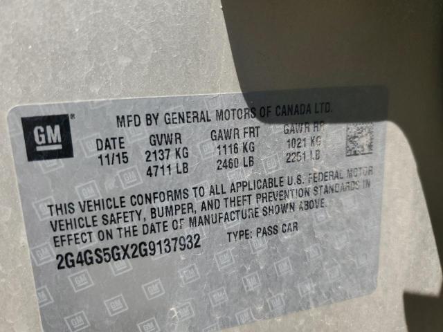 2G4GS5GX2G9137932 - 2016 BUICK REGAL PREMIUM TAN photo 12