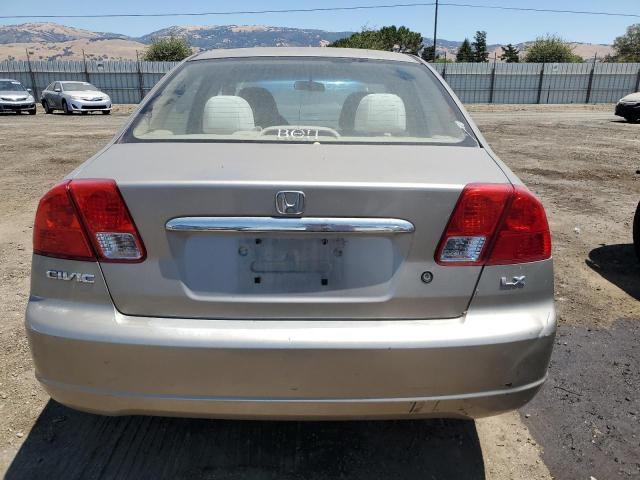 2HGES165X3H511726 - 2003 HONDA CIVIC LX TAN photo 6