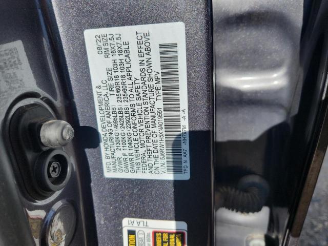 5J6RW1H5XNA019551 - 2022 HONDA CR-V EX GRAY photo 13
