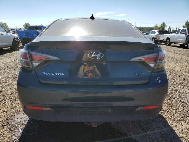 KMHE34L17GA007696 - 2016 HYUNDAI SONATA HYBRID BLUE photo 6