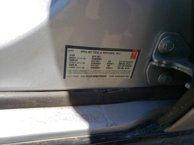 5YJSA1DP8DFP04232 - 2013 TESLA MODEL S Silber Foto 12