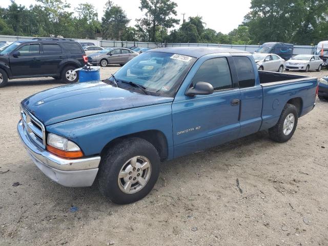 1B7GL42X62S521559 - 2002 DODGE DAKOTA SLT BLUE photo 1