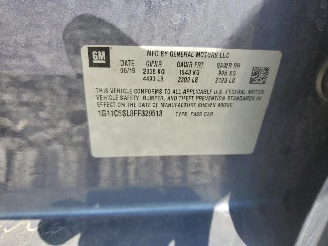 1G11C5SL8FF329513 - 2015 CHEVROLET MALIBU 1LT BLUE photo 12