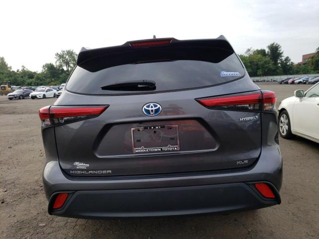 5TDGBRCH2NS553171 - 2022 TOYOTA HIGHLANDER HYBRID XLE GRAY photo 6