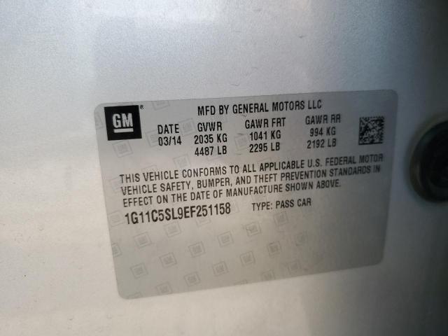 1G11C5SL9EF251158 - 2014 CHEVROLET MALIBU 1LT Gümüş foto 12