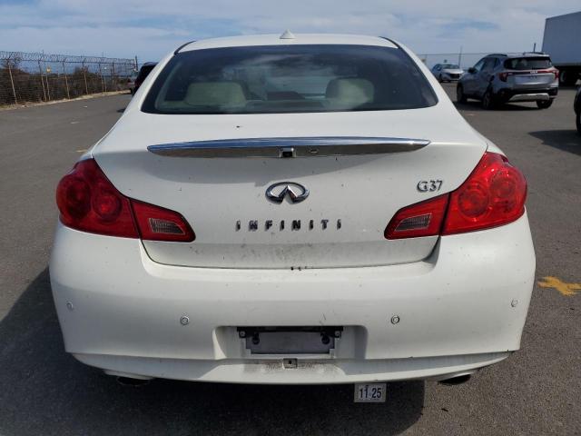 JN1CV6AP0BM509713 - 2011 INFINITI G37 BASE WHITE photo 6