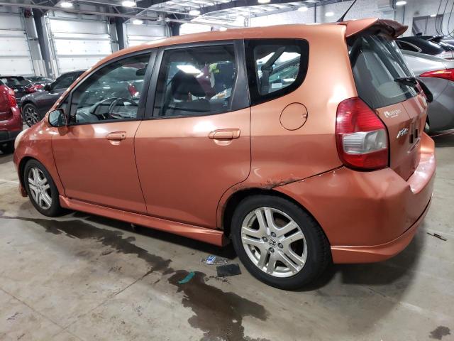 JHMGD38697S065326 - 2007 HONDA FIT S ORANGE photo 2