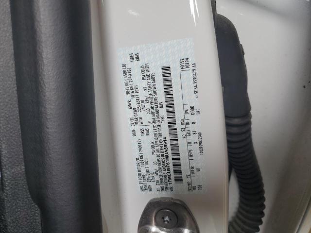 1FMCU9F61MUA89914 - 2021 FORD ESCAPE S WHITE photo 12