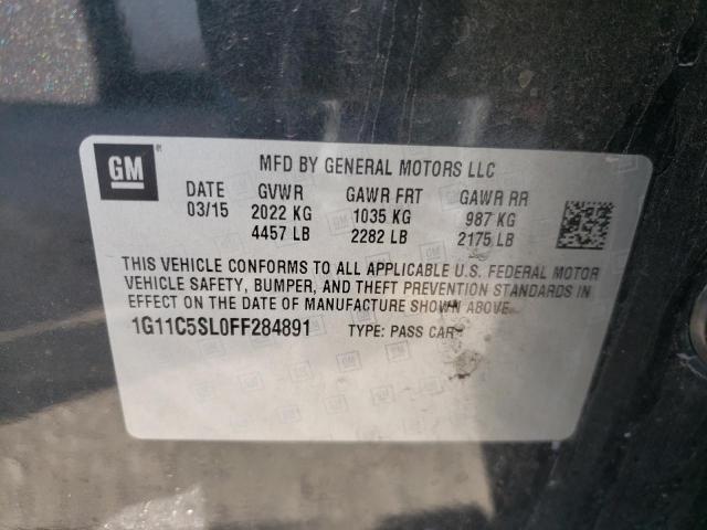 1G11C5SL0FF284891 - 2015 CHEVROLET MALIBU 1LT Gris photo 10