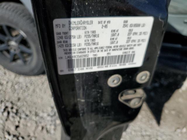 1J4GL48K35W629852 - 2005 JEEP LIBERTY SPORT BLACK photo 12