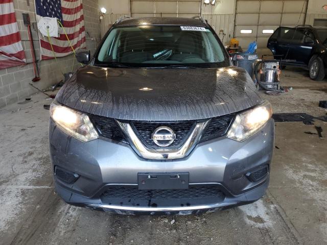 KNMAT2MV4GP662033 - 2016 NISSAN ROGUE S GRAY photo 5