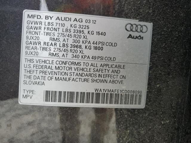 WA1VMAFE1CD008098 - 2012 AUDI Q7 PRESTIGE 灰色 照片 13