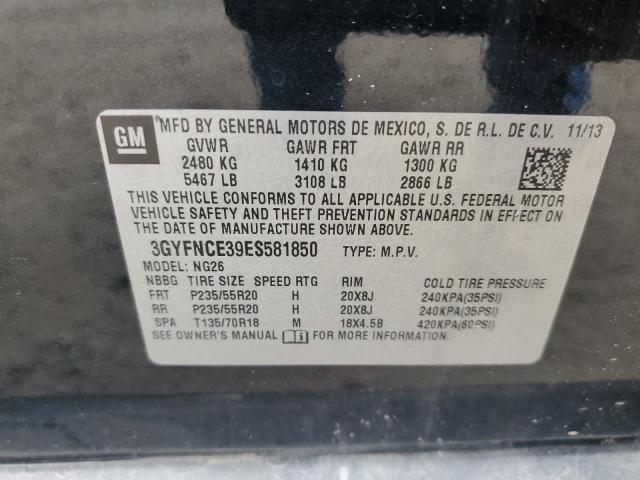 3GYFNCE39ES581850 - 2014 CADILLAC SRX PERFORMANCE COLLECTION Қара фото 12