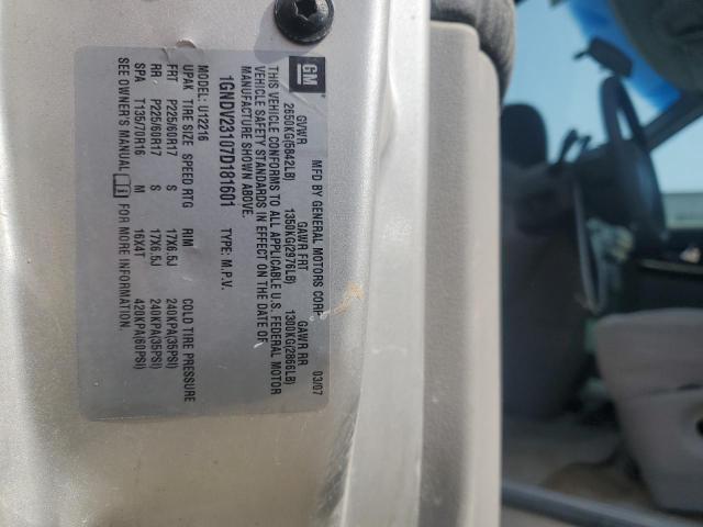 1GNDV23107D181601 - 2007 CHEVROLET UPLANDER LS WHITE photo 13