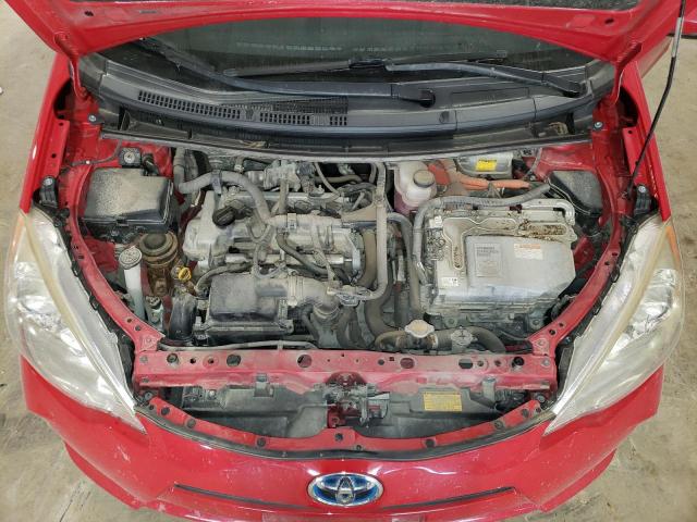 JTDKDTB33E1064802 - 2014 TOYOTA PRIUS C RED photo 11