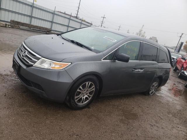 5FNRL5H49DB012450 - 2013 HONDA ODYSSEY EX GRAY photo 2