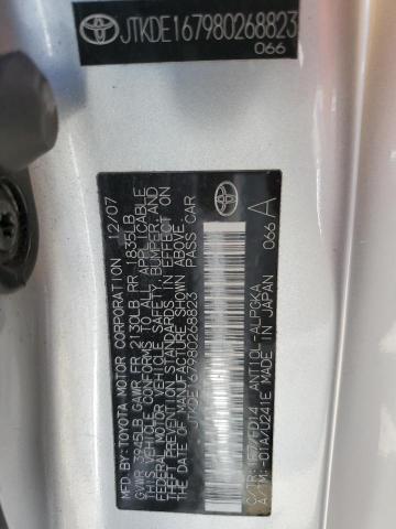 JTKDE167980268823 - 2008 TOYOTA SCION TC 银色 照片 12