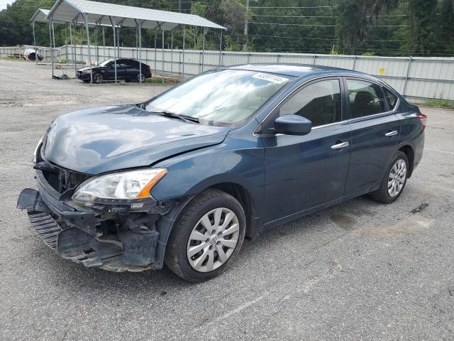 3N1AB7AP9EY267639 - 2014 NISSAN SENTRA S BLUE photo 1