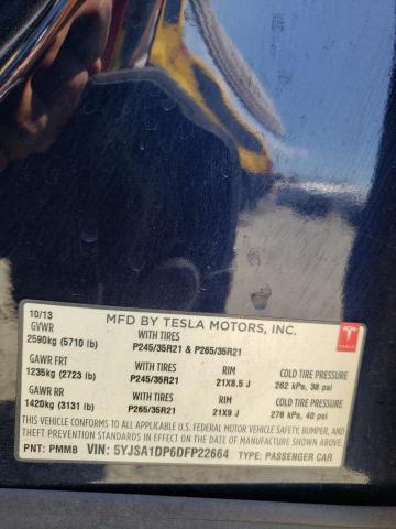5YJSA1DP6DFP22664 - 2013 TESLA MODEL S Կապույտ լուսանկար 13