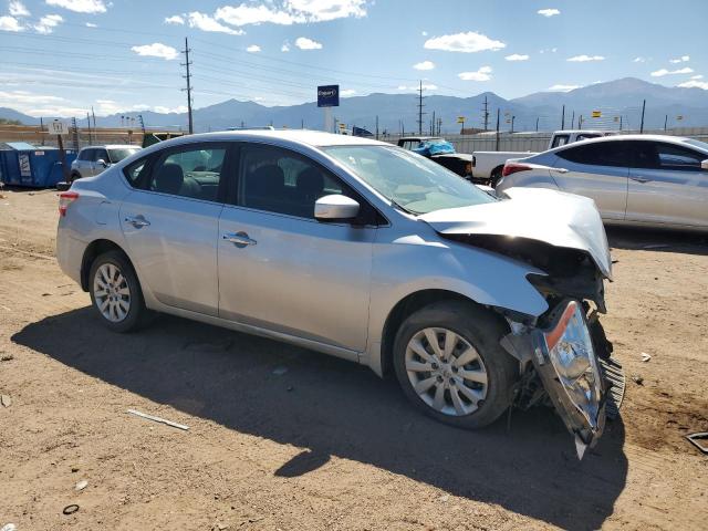 3N1AB7APXFY252665 - 2015 NISSAN SENTRA S SILVER photo 4