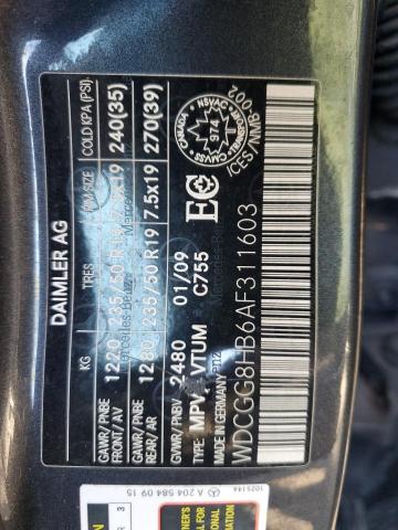 WDCGG8HB6AF311603 - 2010 MERCEDES-BENZ GLK 350 4MATIC GRAY photo 13